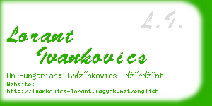 lorant ivankovics business card